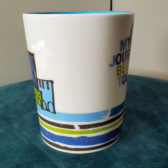 Starbucks Coffee Mug Cup My Journey Begins Today 2008 Scooter City 14 FL OZ - Picture 2 of 7